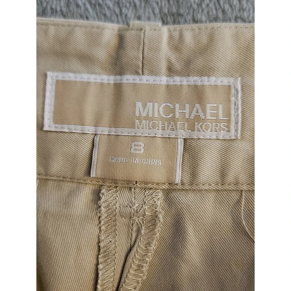 Michael Kors Pants Women 8 Tan Wellesley Ankle Fit Khaki Straight Leg Chino Rise